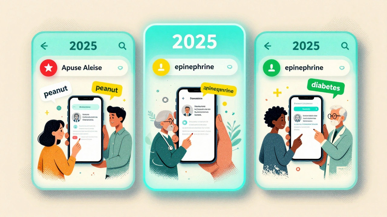 Diverse people receiving unified FDA safety alerts on phones with AI urgency badges, 2025 concept.